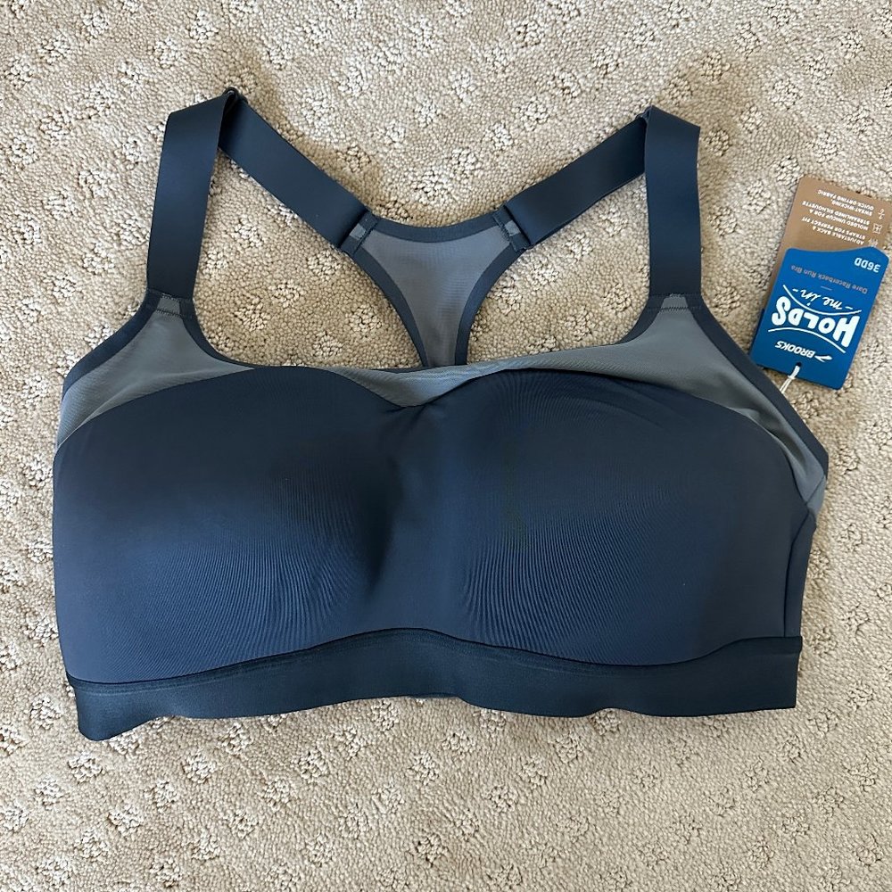 Brooks Dare Racerback Run Sports Bra Gray NWT 36DD